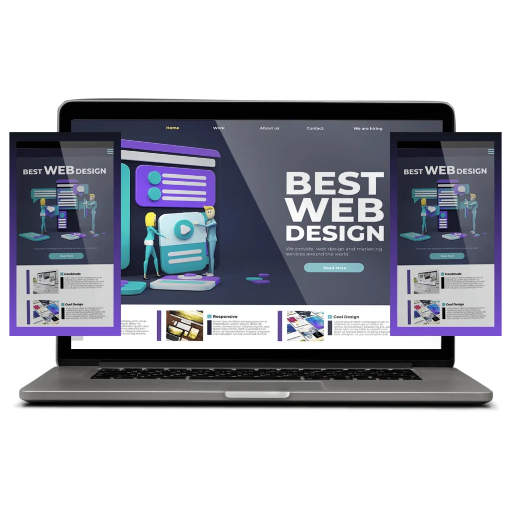 Website Launch Computer Mockup