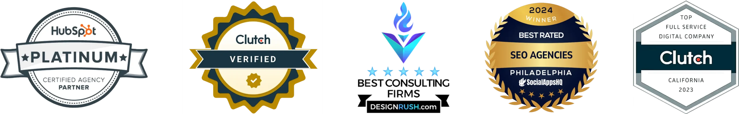 Our digital marketing agency certifications logo and awards